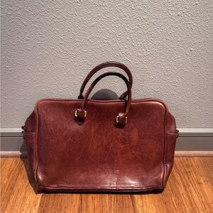 J.W. Hulme Co. Elegant Brown Leather Men's Briefcase